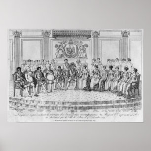 Poster Esboço que descreve Napoleon mim e os soberanos