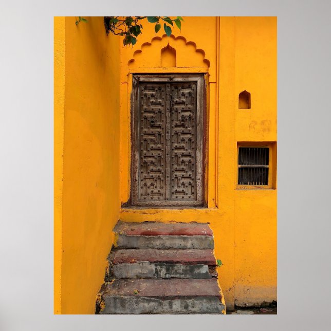 POSTER ESCADA À FRENTE DA PORTA DE MADEIRA (Frente)