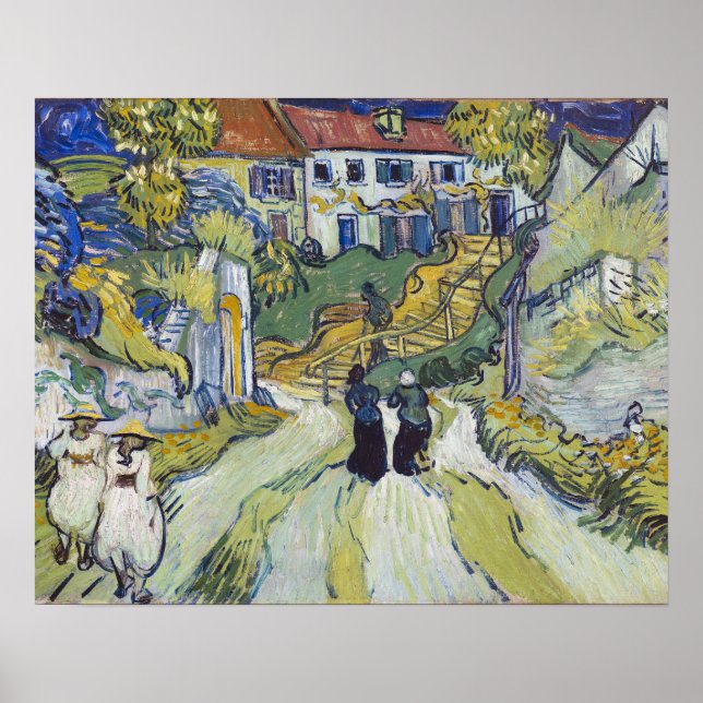 Poster Escada de Vincent van Gogh em Auvers 1890 Small (Frente)