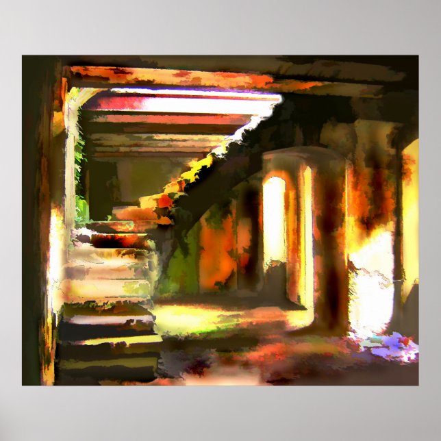 Pôster Escada para um porão vazio (Frente)