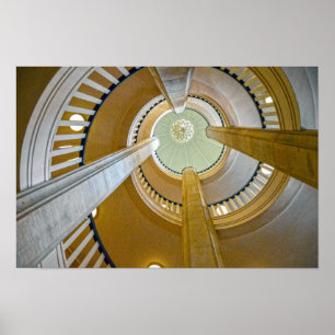 Poster Escadaria em Espiral do Castelo de Schwerin na Ale