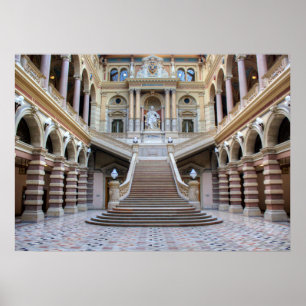 Poster Escadaria em Justizpalast, Viena Áustria