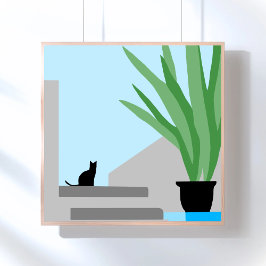 Poster Escadaria para o Céu | Gato Moderno Baixável