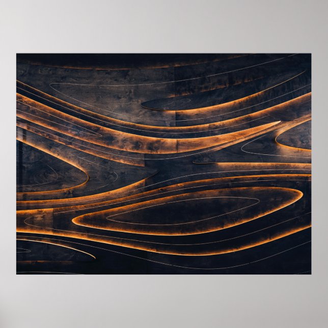 Poster Escadas espirais pretas e castanhas (Frente)