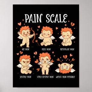 Poster Escala de Dor da Enfermeira Cupido Dia dos Namorad