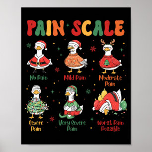 Poster Escala de Dor Funny Xmas Silly Goose Escala de Dor