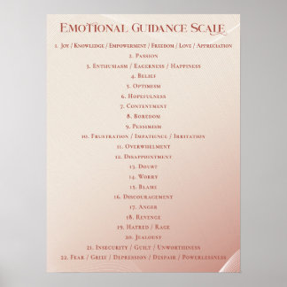 Poster Escala Elegante de Orientação Emocional da Lei de