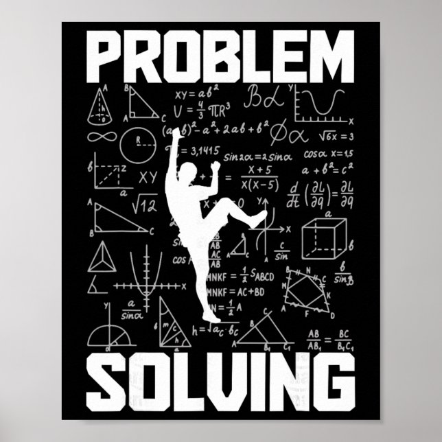 Poster Escalada Bouldering Resolução de Problemas Escalad (Frente)