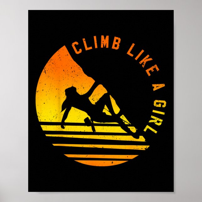 Poster Escalada Como Uma Garota - Presente de Escalada de (Frente)