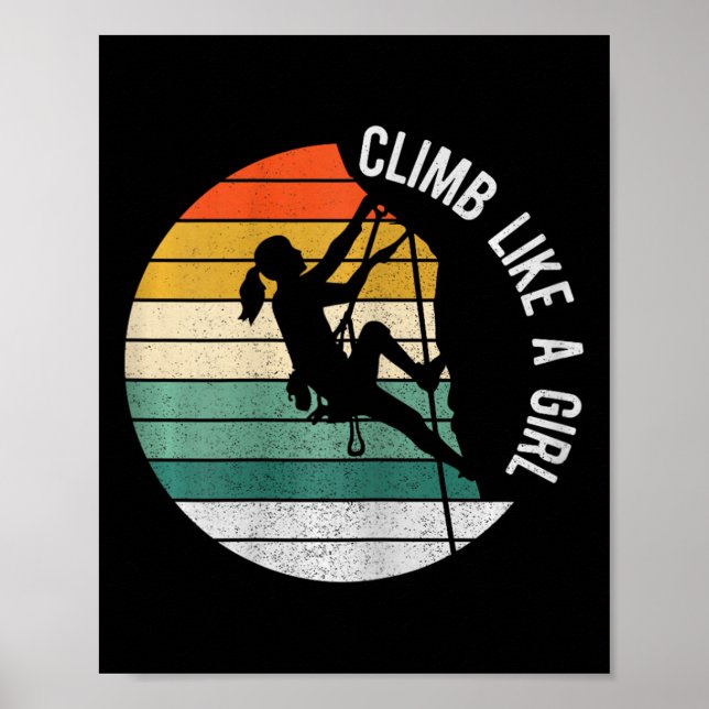 Poster Escalada Como Uma Menina Equipamento De Escalada K (Frente)