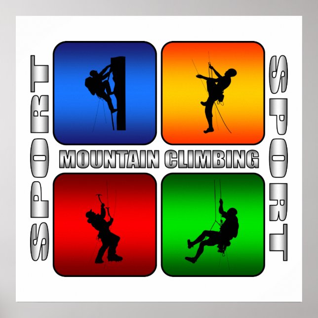 Pôster Escalada de Montanha Espetacular (Frente)