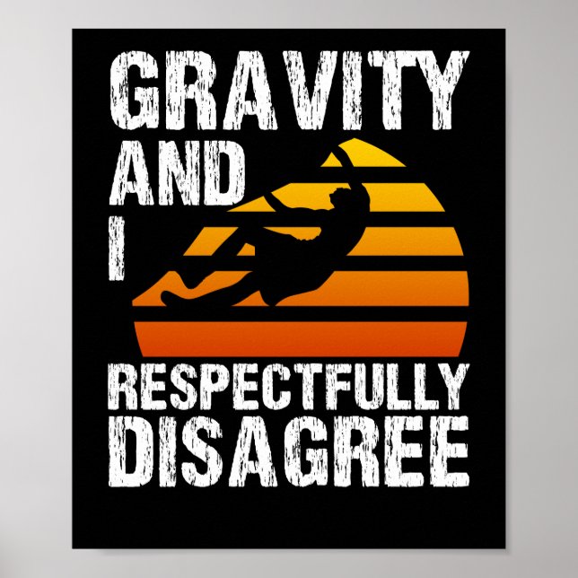 Poster Escalada de Pedra Escalando Escala Gravidade (Frente)