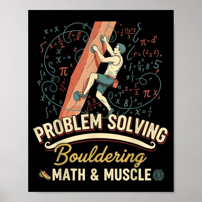 Poster Escalada de Problemas de Matemática & Músculo Boul (Frente)