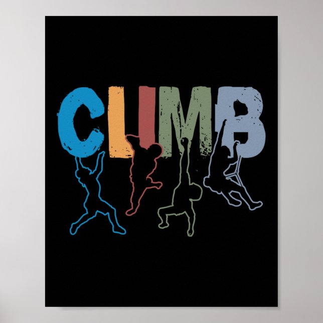 Poster Escalada Divertida para Enthusastas de Bouldering  (Frente)