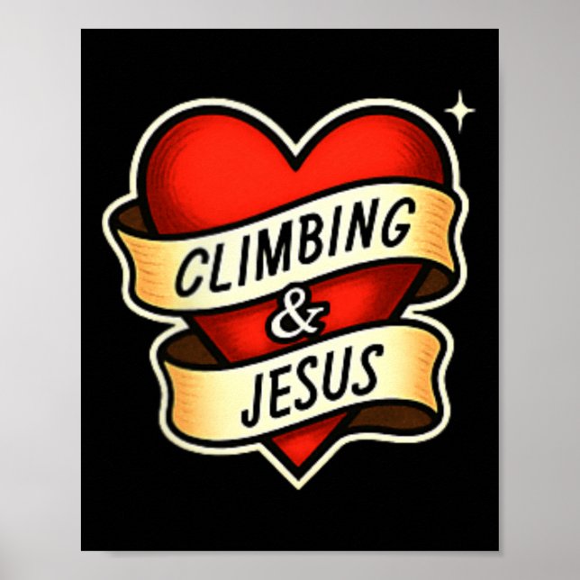 Poster Escalada E Jesus Cristão  (Frente)