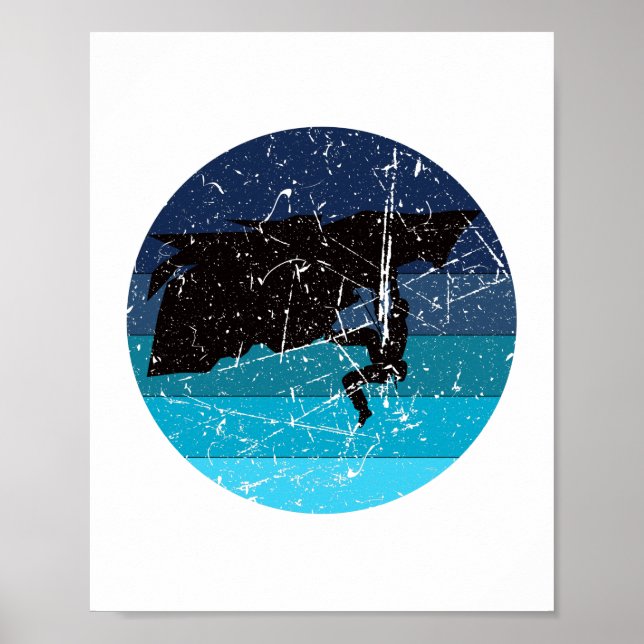 Poster Escalada em Rocha Climber Retro (Frente)