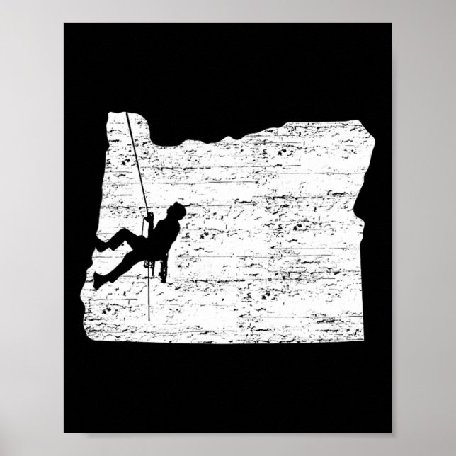 Poster Escalada em Rocha Oregon ao Ar Livre (Frente)