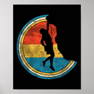 Poster Escalada em Rocha Vintage - Alpinista Angustiado