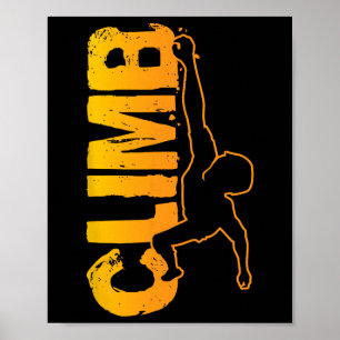Poster Escalada Engraçada para Entusiastas de Bouldering