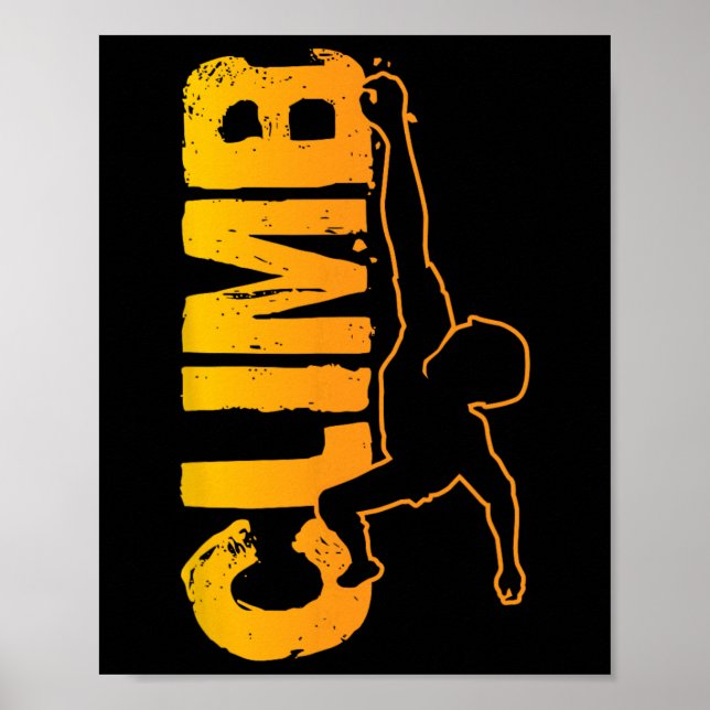 Poster Escalada Engraçada para Entusiastas de Bouldering  (Frente)