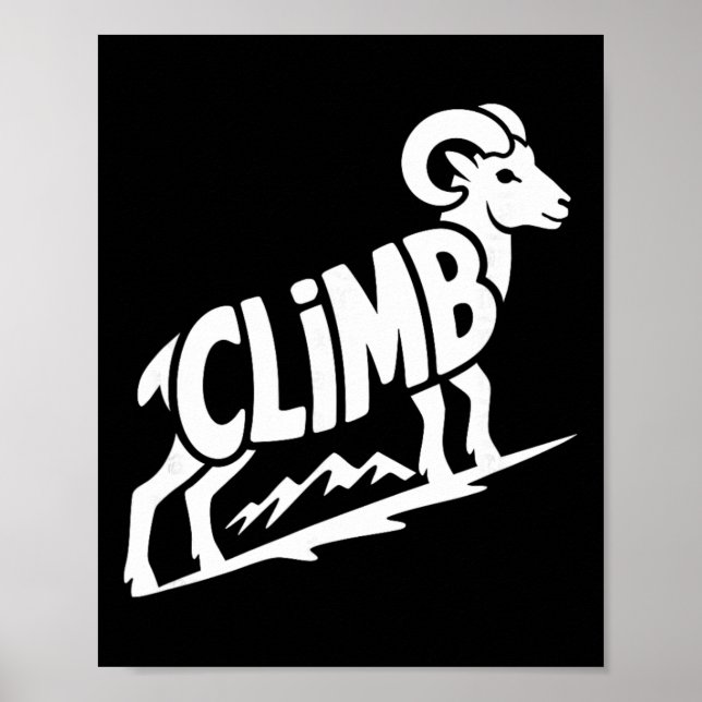 Poster Escalada - Escalada em Rocha e Bouldering Bighorn  (Frente)