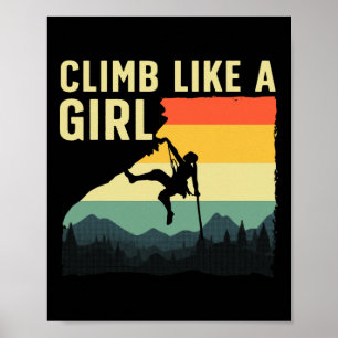 Poster Escalada Legal Para Mulheres Meninas Montanha Roch