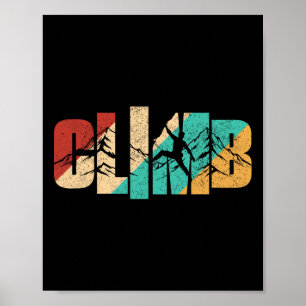 Poster Escalada Palavra Escalada Para Homens Escalador Re