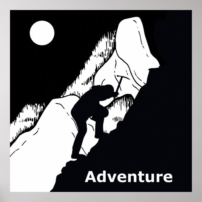 Poster escalada rochosa (Frente)