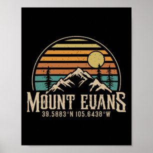 Poster Escalando Mt. Evans Colorado Trilha Montanha Monte