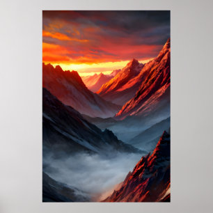 Poster Escalão de Montanha Majestosa