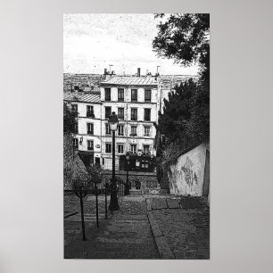 Pôster Escaliers de Montmartre