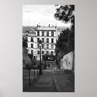 Pôster Escaliers de Montmartre