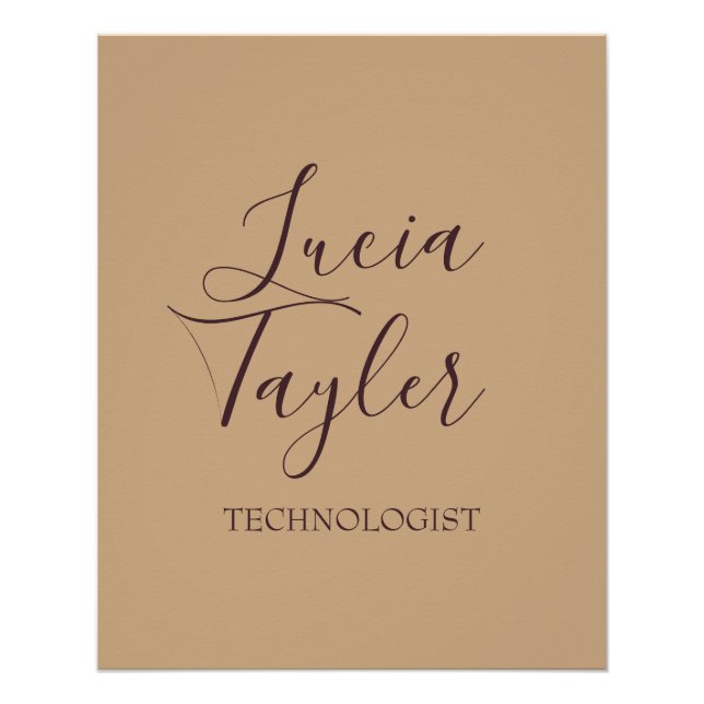 Pôster Escamudo de script de negócios elegante (Frente)