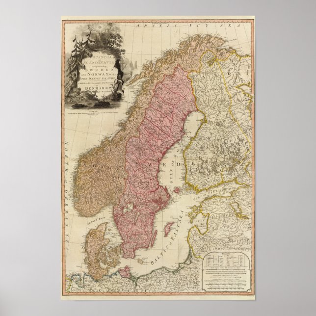 Pôster Escândia, Escandinávia (Frente)