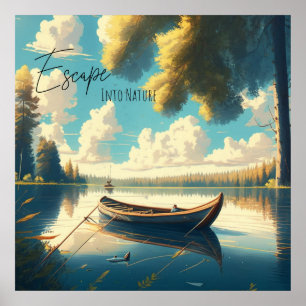 Poster Escape para a natureza Navio de pesca
