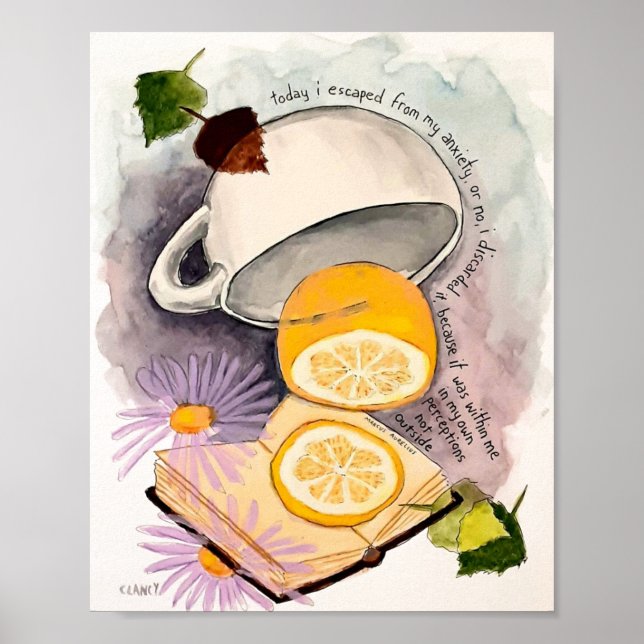 Poster Escaped From Anxiety print (Frente)