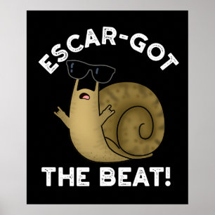 Poster Escar Pegou O Bate Engraçado Caracol Francês Pun D