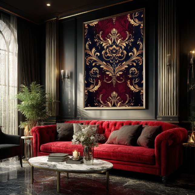 Poster Escarlate e barroco Dourado (Criador carregado)