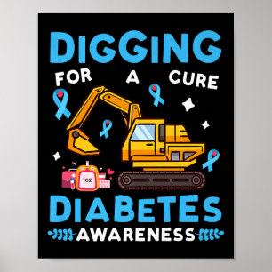 Poster Escavador Para Uma Sensibilização Para Diabetes Cu