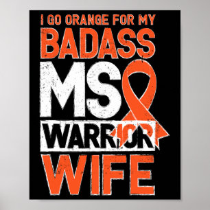 Poster Esclerose Sensibilização Mulher Guerreira Badass