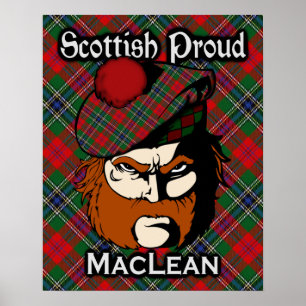 Poster escocês do Tartan de MacLean do clã