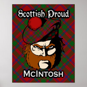 Poster escocês do Tartan de McIntosh do clã