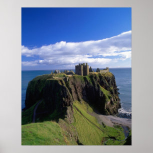 Pôster Escócia, Aberdeen. Castelo Dunnotar.