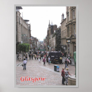 Poster Escócia - Glasgow - Rua Buchanan -