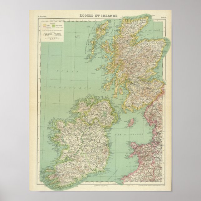 Poster Escócia, Irlanda (Frente)