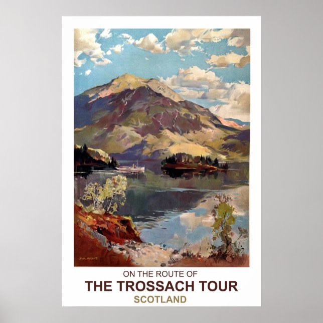 Poster Escócia, tour Trossach (Frente)