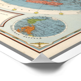 Poster Escola Americana CBS do Ar | Mapa do mundo