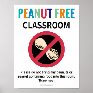 Poster Escola de Alergia Personalizada para Sala de Aula