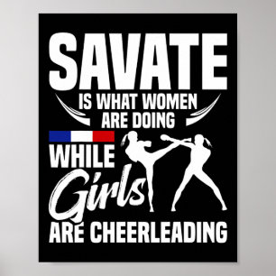 Poster Escola de Artes Marciais Savate Treinamento de Box