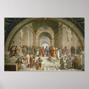 Pôster Escola de Atenas, da Stanza della